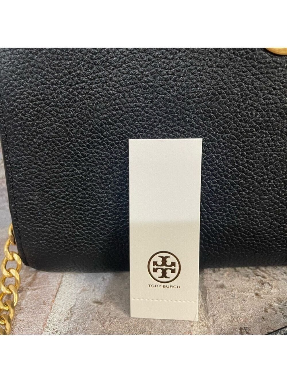 Tory Burch Black Crossbody Bag with Gold Logo - Picture 12 of 14